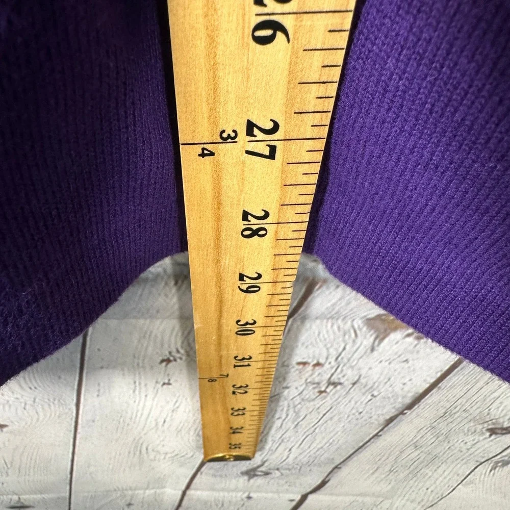 Polo Ralph Lauren Mens XXL Purple Quarter Zip Pullover Cotton Sweater Green Pony